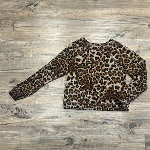 GB Girls Brown Leopard Knit Top